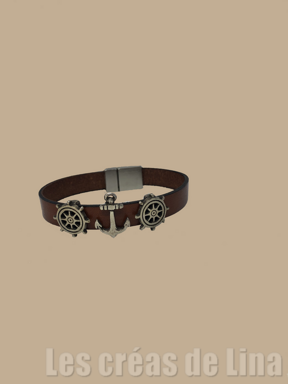 bracelet cuir marin