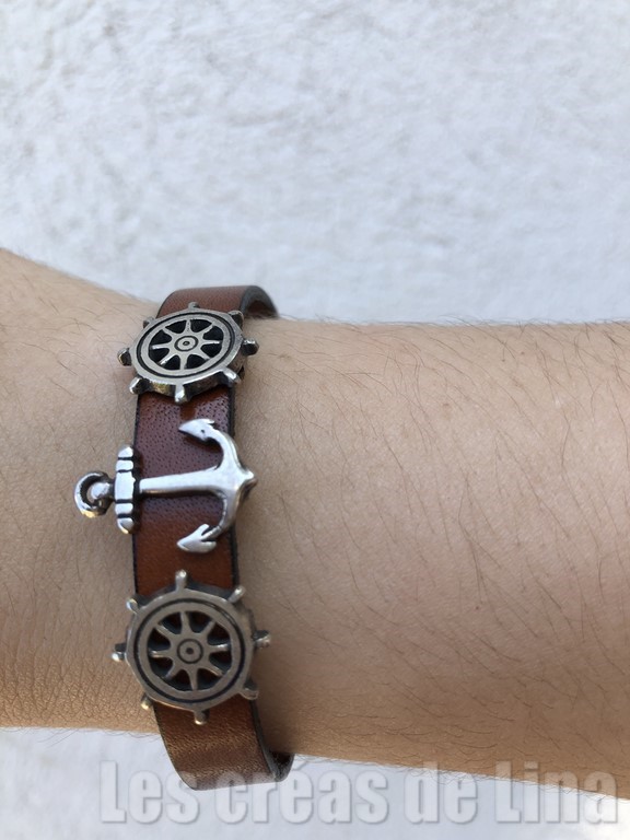 bracelet cuir marin